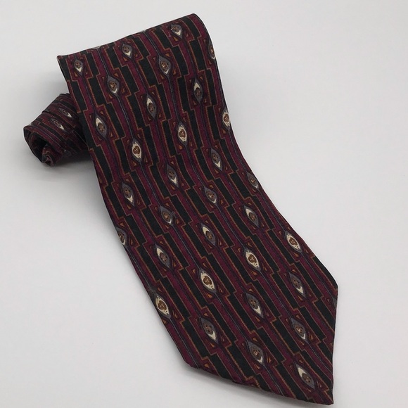 Nordstrom Mens Burgundy Silk Tie By J.Z. Richards 58” - Picture 4 of 5